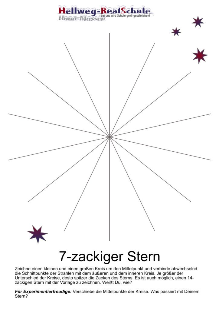 7-zackiger Stern Vorlage